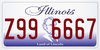 IL license plate Z996667