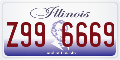 IL license plate Z996669