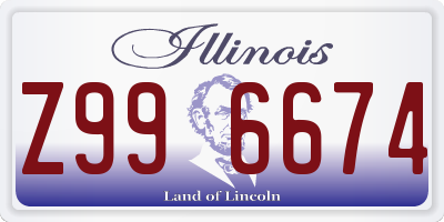 IL license plate Z996674