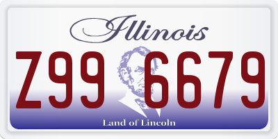 IL license plate Z996679