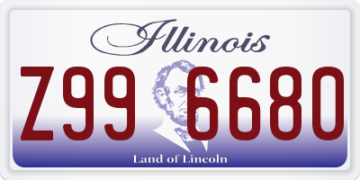 IL license plate Z996680