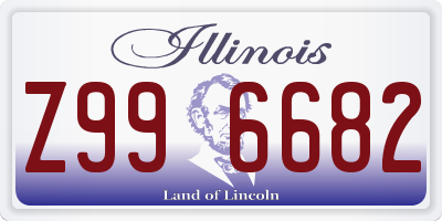 IL license plate Z996682