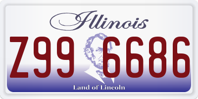IL license plate Z996686