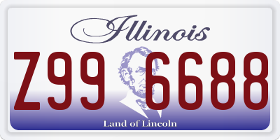 IL license plate Z996688