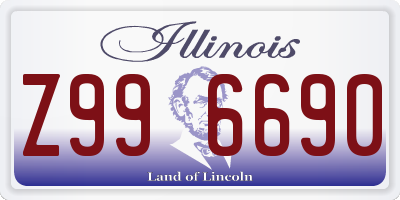 IL license plate Z996690
