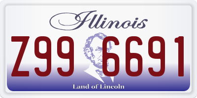 IL license plate Z996691