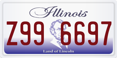IL license plate Z996697