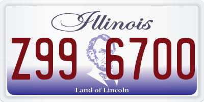 IL license plate Z996700