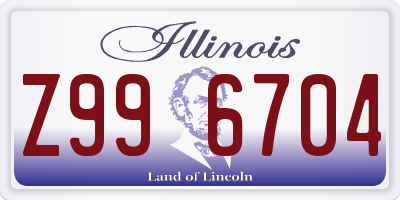 IL license plate Z996704