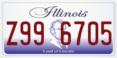 IL license plate Z996705