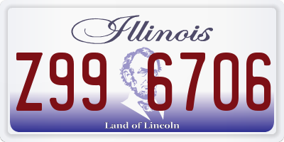 IL license plate Z996706