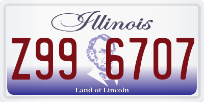 IL license plate Z996707