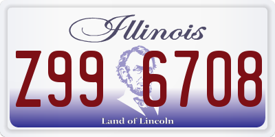 IL license plate Z996708