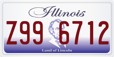 IL license plate Z996712