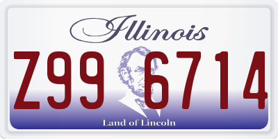 IL license plate Z996714