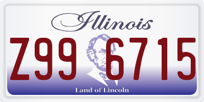 IL license plate Z996715