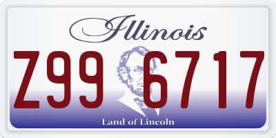 IL license plate Z996717