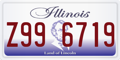 IL license plate Z996719