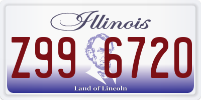 IL license plate Z996720