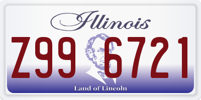 IL license plate Z996721