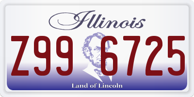 IL license plate Z996725