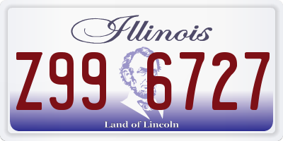 IL license plate Z996727