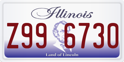 IL license plate Z996730