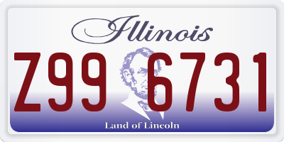 IL license plate Z996731