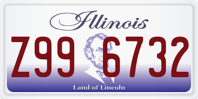 IL license plate Z996732