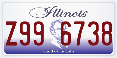 IL license plate Z996738