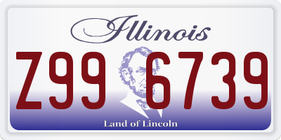 IL license plate Z996739