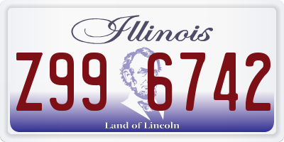 IL license plate Z996742