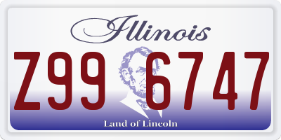 IL license plate Z996747