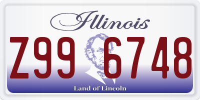IL license plate Z996748