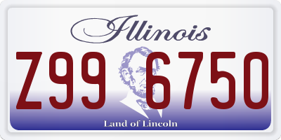 IL license plate Z996750