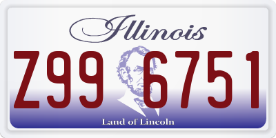 IL license plate Z996751