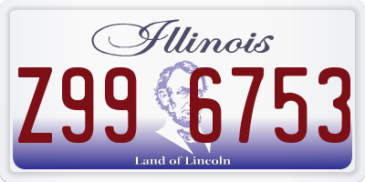 IL license plate Z996753