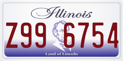 IL license plate Z996754