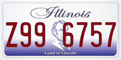 IL license plate Z996757