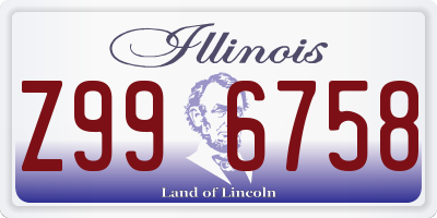 IL license plate Z996758