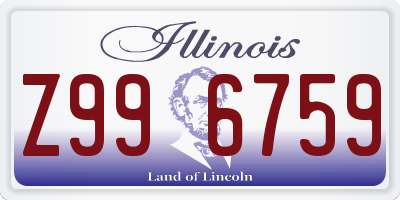 IL license plate Z996759