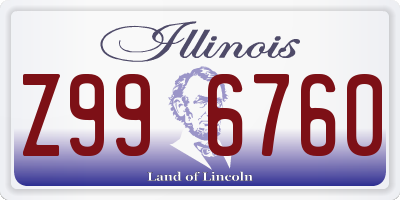 IL license plate Z996760