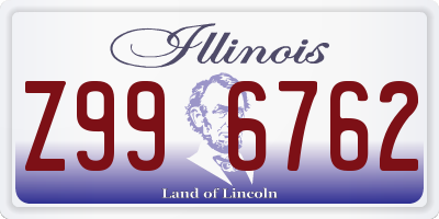 IL license plate Z996762