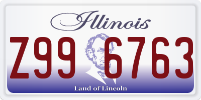 IL license plate Z996763