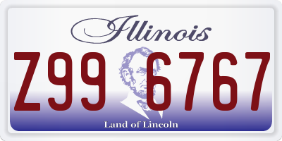 IL license plate Z996767