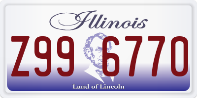 IL license plate Z996770