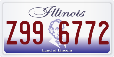 IL license plate Z996772