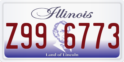 IL license plate Z996773