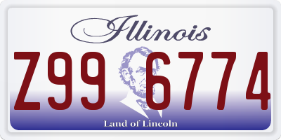 IL license plate Z996774