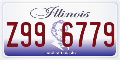 IL license plate Z996779